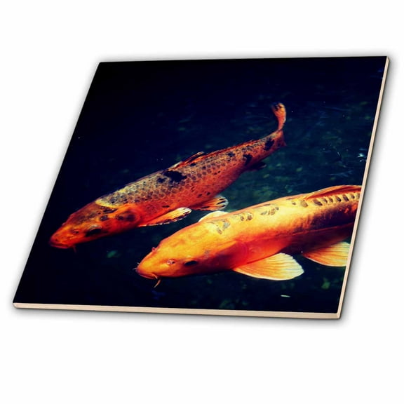 3dRose, Koi of Love, 6 Inch Ceramic Tile