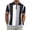 Black, variant on Men's Retro Striped Knit Polo Shirt, Quarter Zip Short Sleeve Casual Business Top, Breathable Soft Fabric for office, Daily and Semi-formal Wear, Sizes S-5XL Orange