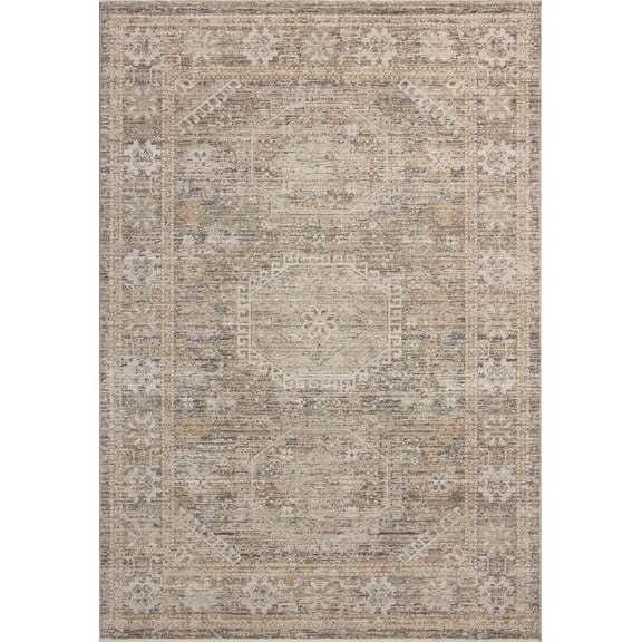 Chris Loves Julia x Loloi Ida Taupe / Multi 5'-3" x 7'-6" Area Rug