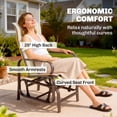 thumbnail image 5 of Outsunny Gliding Lounger Chair, Outdoor Swinging Chair with Smooth Rocking Arms and Lightweight Construction for Patio Backyard, Beige, 5 of 10