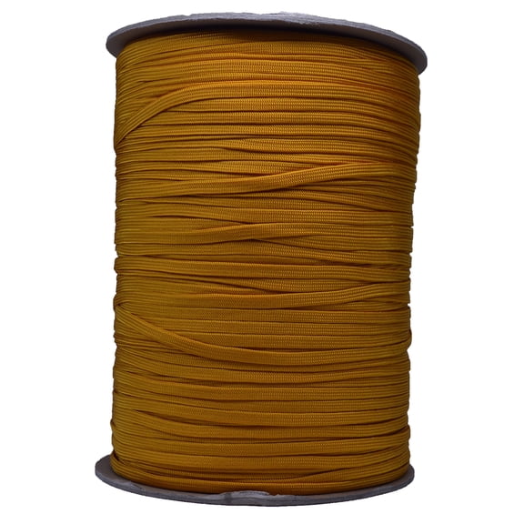 Goldenrod Coreless/Gutted 550 Paracord - 1000 Foot Spool