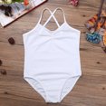 thumbnail image 4 of Doomiva Girl Spaghetti Strap Ballet Dance Leotard Gymnastic Athletic Bodysuit Sports Tank Tops White M, 4 of 6