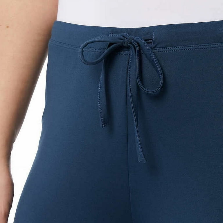 32 Degrees Ladies' Soft Sleep Lounge Pants 2-Pack, Blue/Heather Gray Large  