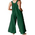 thumbnail image 3 of Salopette Sans Manches pour Femmes Combinaison Ample Col en U Gris m, 3 of 9