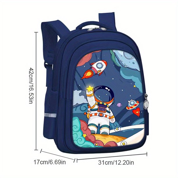 Mochila Escolar Para Escuela Primaria, Nueva Mochila Con Cohete De Astronauta De Dibujos Animados, Regalo Popular