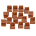 thumbnail image 2 of 16 PCS cubierta de protección de silicona de muebles, protectores de piso de pierna de silla forma forma forma y cuadrada, tapas de pierna de silicón elástica, Cuadrado marrón Soledad gorras para piernas cubre almohadillas, 2 of 10