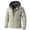 Beige, variant on Down Jacket For Men Oversized Fashion Patchwork Thickened Padded Jackets Casual Hooded Warm Loose Fit Winter Jackets Comfy Mens Clothing