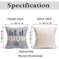thumbnail image 3 of Vintage Let It Snow Throw Pillow Covers Snowflake Decorative Pillow Case Merry Christmas Decoration Home Pillow Cover Cotton Linen Outdoor Winter Cushion Cover for Sofa Couch 16x16 Inch, 3 of 5