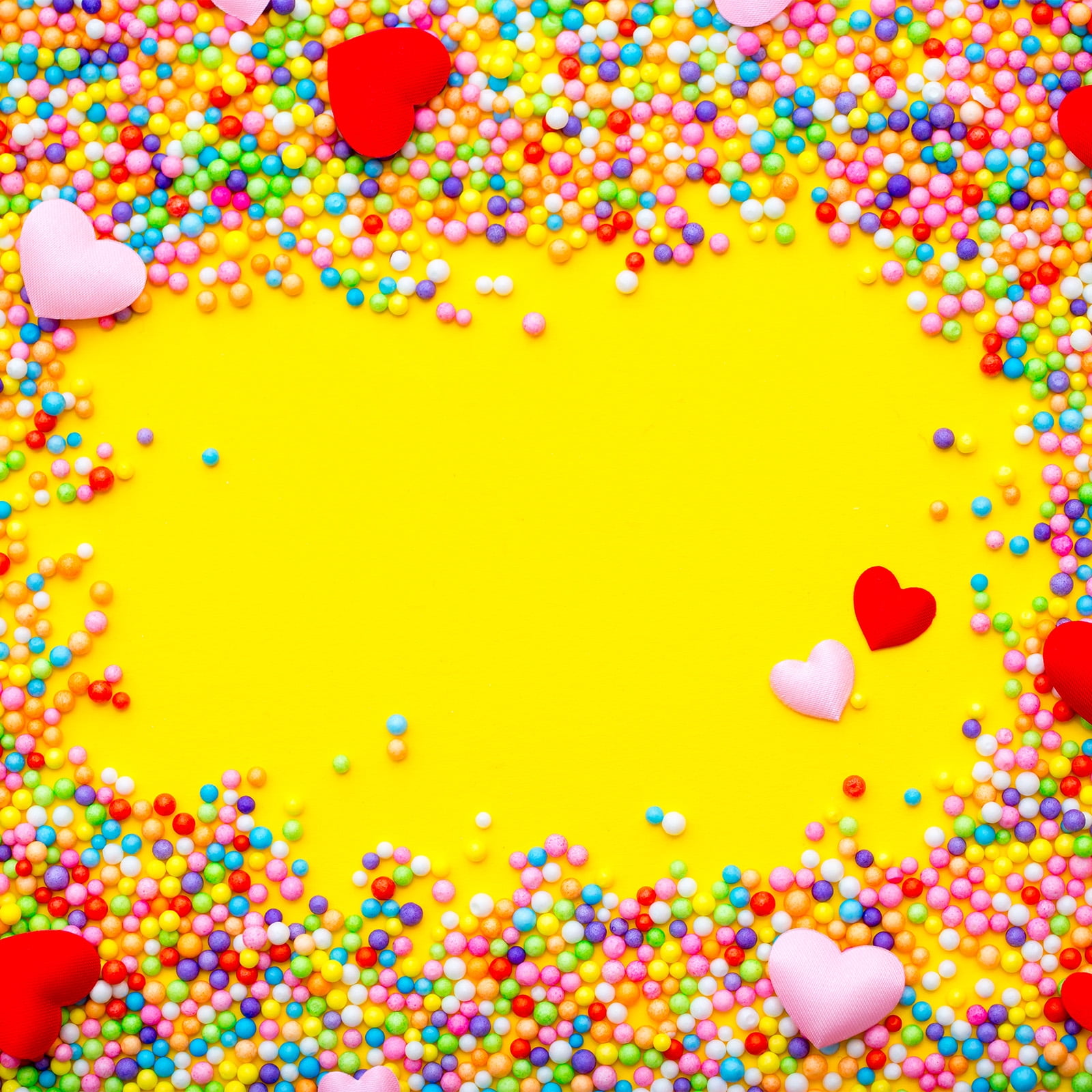 Unique Bargains Foam Beads Foam Balls for Wedding and Party Yellow 4-6mm