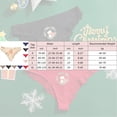 thumbnail image 4 of Gibobby Ropa interior bikini elástica para mujer Ropa interior encaje algodón transpirable con estampado seda navideña para mujer (Azul, L), 4 of 4