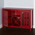 thumbnail image 3 of Simple Living  Portland Glass Wine Buffet/Sideboard Red, 3 of 8
