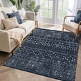 thumbnail image 7 of Tzou Boho Area Rugs 5x7ft Washable Door Mat Geometric Black Living Room Carpet, Non Slip Indoor Rugs for Bedroom Dining Room Office, 7 of 7