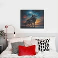 thumbnail image 4 of Lsque Moonlit Night Sky Wolf Print Wall Art – Decorative Picture for Living Room, Bedroom, and Office (Horizontal), 4 of 6