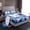 Blue, variant on Homewish Paris Eiffel Tower Twin Sheet Sets,Blue White Flower Twin Fitted Sheet,Romantic Rose Flat Sheet For Girl Teens,3-Piece