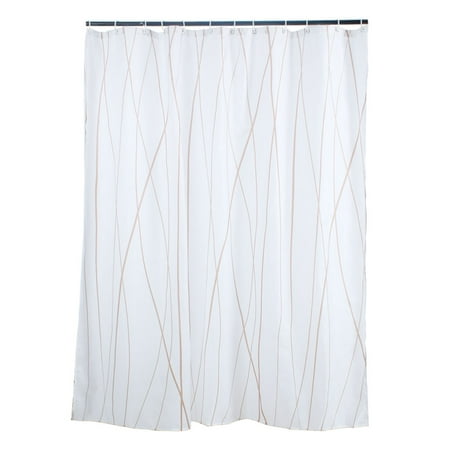Polyester Fabric Bathroom Curtain W Hooks 71 X 71 Shower