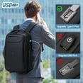 thumbnail image 4 of FENRUIEN Mochila para Laptop de Negocios para Hombre, Bolsa de Viaje Tecnológica Resistente Al Agua con Cargador USB, Se Adapta a Computadora de 15.6 Pulgadas,, 4 of 11