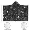 thumbnail image 3 of Wearable Blanket,Black Gothic Cat Dreamcatcher Pattern Hooded Wearable Sherpa Blanket for Adults & Teens,Winter Poncho Shawl Wrap Cape Thick Warm,60"x80", 3 of 5
