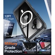 Oneagle Magnetic Waterproof Phone Case for iPhone 17 ,IP 68 Underwater,Black