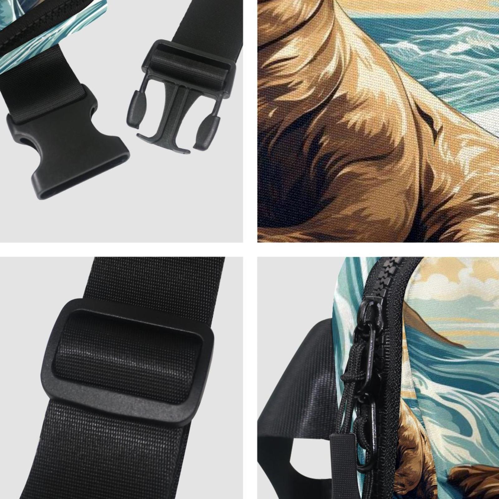 Sea lion Lightweight Adjustable Crossbody Fanny Sling Bag with Extension Strap Unisex