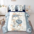 thumbnail image 1 of YST Ensemble de Literie Simple Bleu Blanc Citrouille 7 Pcs Action de Grâce Récolte Automne Lit Tout-en-un Rustique Ferme Grilles Ensemble de Couette Décor Feuilles d'Érable d'Automne Ensemble de Draps avec Couette, 1 of 1