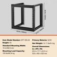 thumbnail image 3 of KFFKFF 9U Wall Mount Rack, Supports up to 150 lbs/68.04 kg, Open Frame Design for Server Network Equipment, Includes Cage Nuts and Screws, Made of Carbon Steel, Dimensions 20.9 x 17.7 x 20.5", 3 of 9