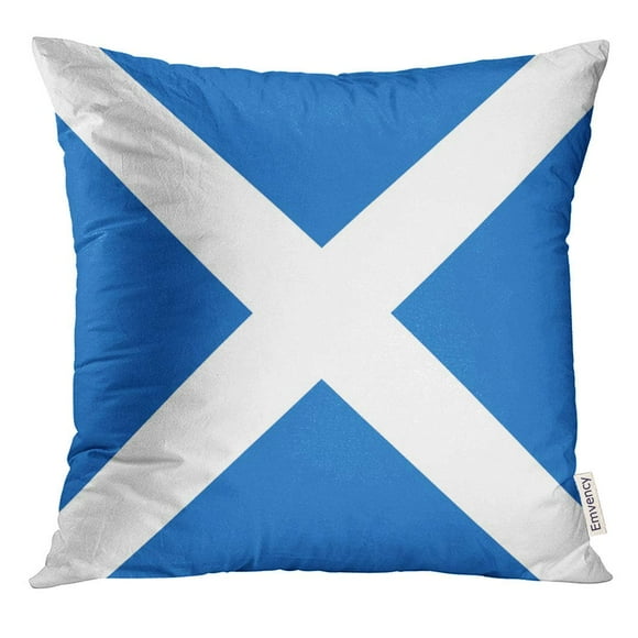 EREHome Scottish Flag of Scotland Saint Andrew's Cross Accurate Dimensions Proportions and Colors Saltire Pillow Case 18x18 Inches Pillowcase