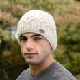 thumbnail image 2 of Erin Knitwear Adult Irish Wool White Beanie, One Size, 2 of 2