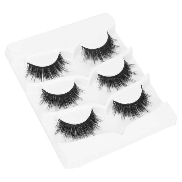 Pestañas Esponjosas, Pestañas Postizas Reutilizables Hechas A Mano Para Mujer, 3 Pares De Pestañas Postizas Para Mujer Y Niña ANGGREK Otros