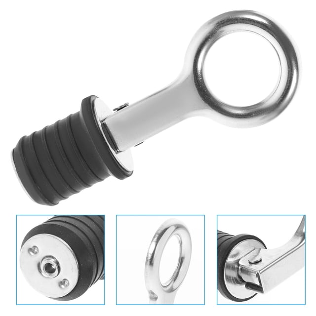 DEEPCRAFF Tapón De Drenaje De Inoxidable Para Kayak Con Detallado Y Resistente Color Plateado