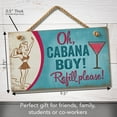 thumbnail image 4 of CounterArt "Oh Cabana Boy!" Hanging Wood Wall Sign, 4 of 7