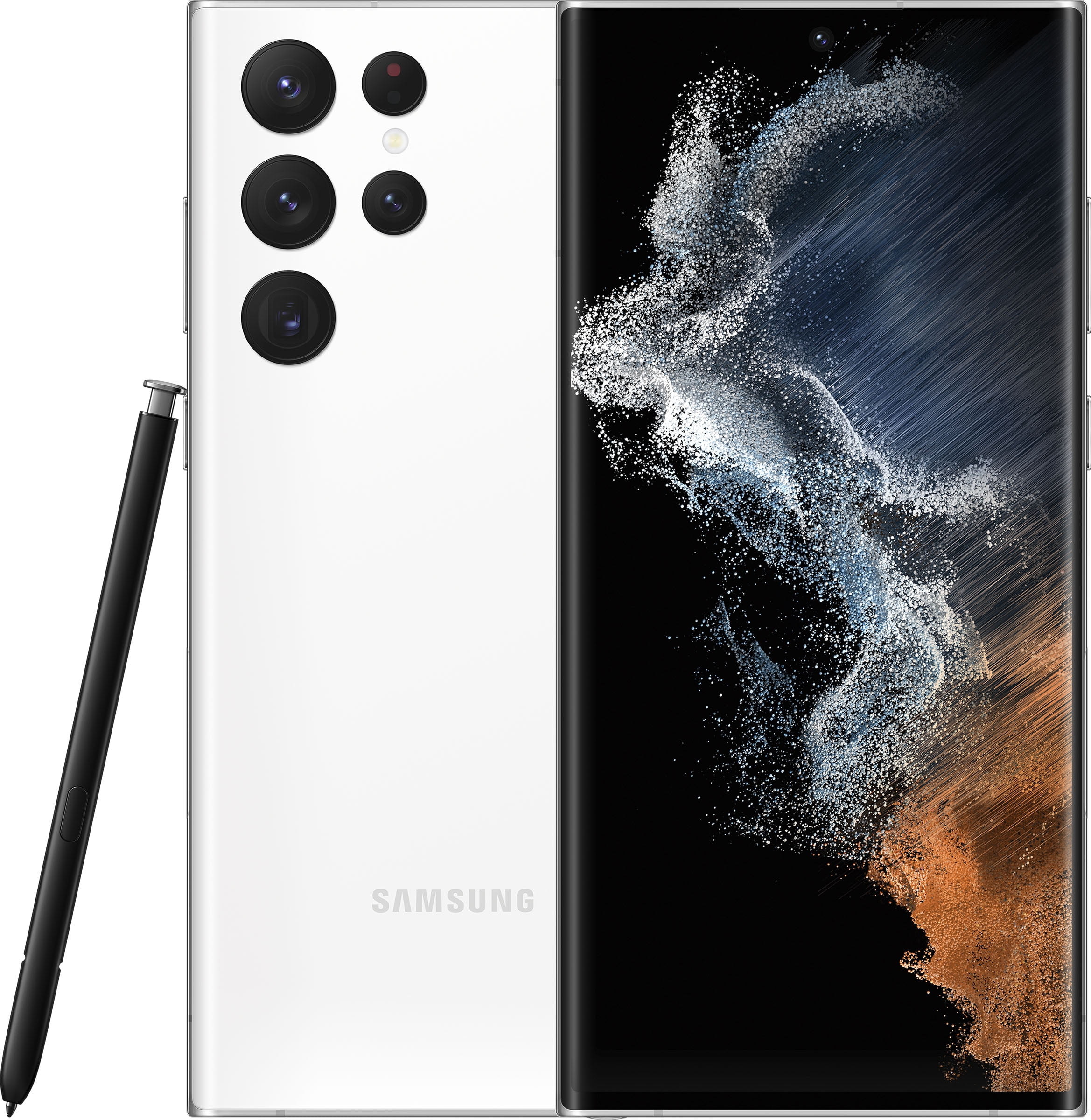 Restored Samsung Galaxy S22 Ultra 5G SM-S908U 128GB White(US Model) - Factory Unlocked Cell Phone (Refurbished)