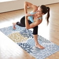 thumbnail image 6 of Blue Floral and Petal Pattern Hot Yoga Mat Towel Non Slip for Hot Yoga - Quick-Drying Yoga Mat Cover with 4 Corner Pockets with Travel Bag - Hot Yoga Towel Non Slip 70"x26", 6 of 6