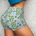 thumbnail image 4 of Qekee Cute Floral Frog Women Workout Shorts, Sports shorts, Scrunch Butt Lifting Gym Shorts, Breathable Soft - Medium, 4 of 9