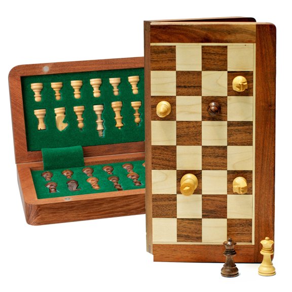 7 Inch Magnetic Wood Folding Chess Set