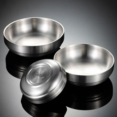 

Stainless Steel Sauce Dishes Round Seasoning Dishes Sushi Dipping Bowl Saucers Bowl Mini Appetizer Plates Seasoning Dish Saucer Plates Tray Kitchen Dinning Bowl 3 Size(9cm/12cm/13cm)