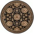 thumbnail image 3 of Sensation Traditional 5' Round Black and Gold Polypropylene Indoor Area Rug, 3 of 7