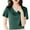 Green, variant on ​Women Blouses Summer Tops: Sleek V-Neck Short Sleeve Minimalist Design with Lightweight Fabric for Trendy Sophistication