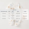 thumbnail image 3 of Ynynloco Kimono Tie Long Sleeve Soft One Piece, 100% Organic Cotton Baby Clothes for Girls & Boys, Preemie, Newborn & Infant, 3 of 7