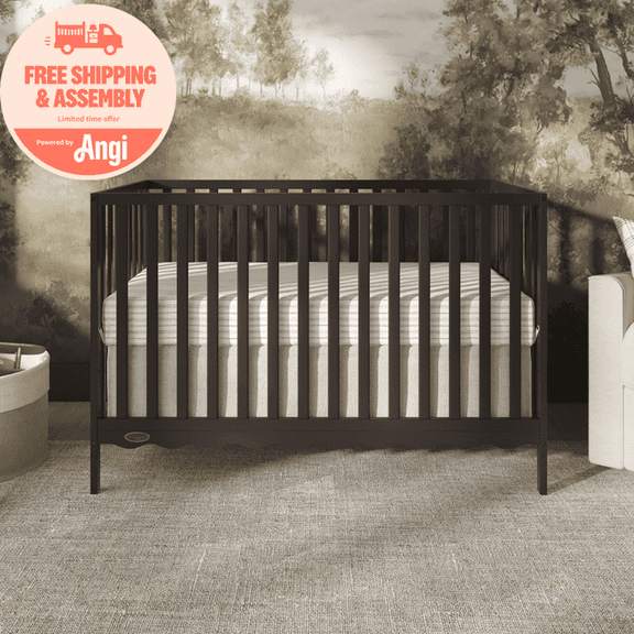 Dream On Me Synergy Wave 5-in-1 Convertible Crib, Chocolate Chip
