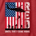 thumbnail image 3 of Wild Bobby RED Remember Everyone Deployed Until They Come Home USA Military Women Tri-Blend Racerback Tank Top, 3 of 6