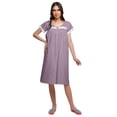 thumbnail image 1 of Moomaya Robe de Nuit d'Allaitement en Popeline de Coton à Manches Courtes Imprimée pour Femmes, 1 of 4