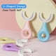 thumbnail image 3 of Blue U-shaped toothbrush for children aged 6-12 years, food-grade soft silicone brush head, 360 oral teeth cleaning design, suitable for toddlers and, 3 of 4
