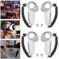 thumbnail image 4 of 3 Pares Empuñaduras Controlador TPU para Accesorios Meta Quest VR () Blanco, 4 of 4