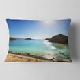 thumbnail image 2 of Designart Blue Baja California Beach - Seashore Throw Pillow - 12x20, 2 of 5