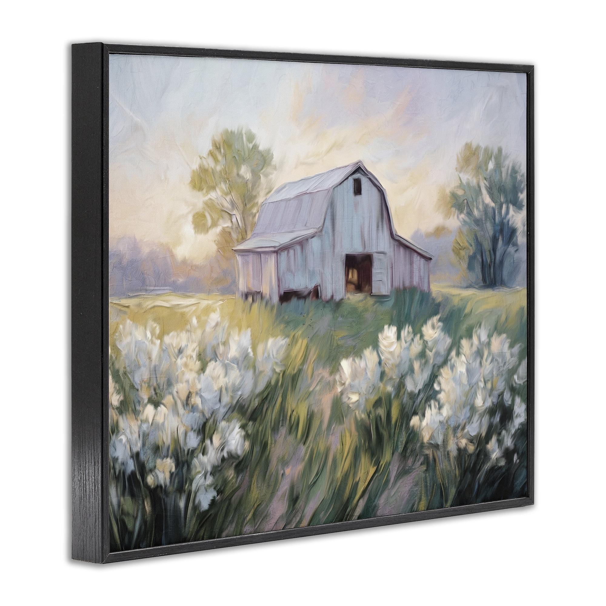 Stupell Industries Secluded Barn Landscape Black Framed Giclee Art, design by Kim Allen
