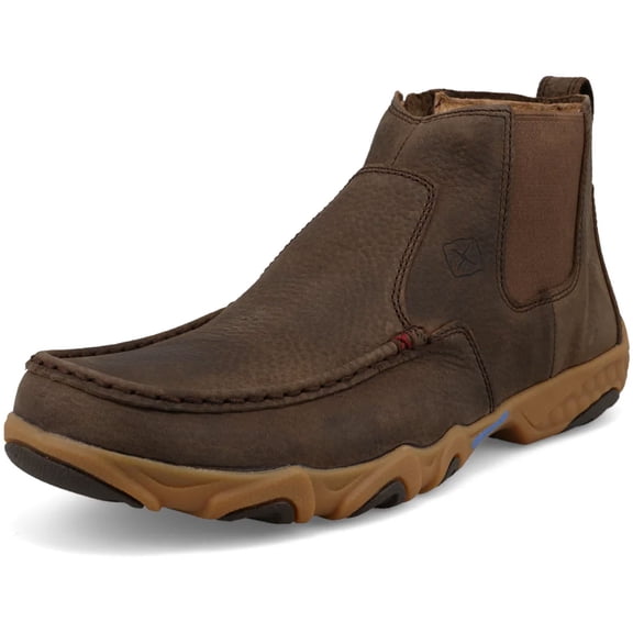TWISTED X Adult Male 4in Chelsea Driving Moc, Color: Root Beer, Size: 12, Width: W