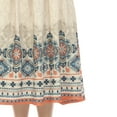 thumbnail image 5 of White Mark Border Print Pleated Midi Skirt (Women's), 5 of 6