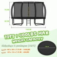 thumbnail image 3 of Trampoline 8FT 10FT 12FT 14FT 16FT, Recreational Trampolines with Enclosure Net and Ladder, Outdoor Anti-Rust Trampolines for Kids and Adults, 3 of 10