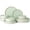 Light Green with Brown Rim, variant on Famiware Nebula Stoneware Dinnerware Sets, 12-Piece Dish Set, Light Green with Brown Rim
