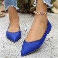 thumbnail image 2 of Willtoo Ladies Fashion Solid Color Pointed Toe Casual Shoes Shallow Flat Shoes Lace Shoes Women, 2 of 7
